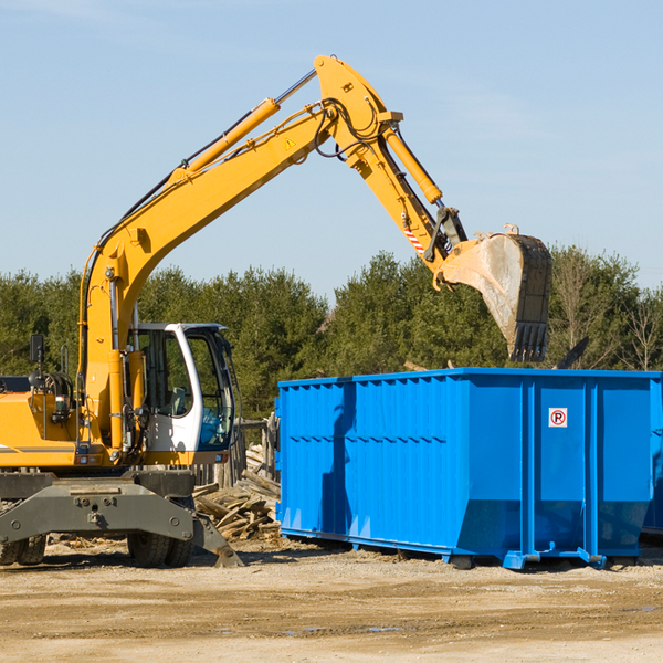 what size residential dumpster rentals are available in Westmoreland County VA